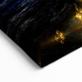 Abstract Landscape Art - Dramatic Sky and Shimmering Reflections Wall Art