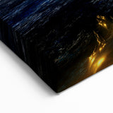 Abstract Landscape Art - Dramatic Sky and Shimmering Reflections Wall Art