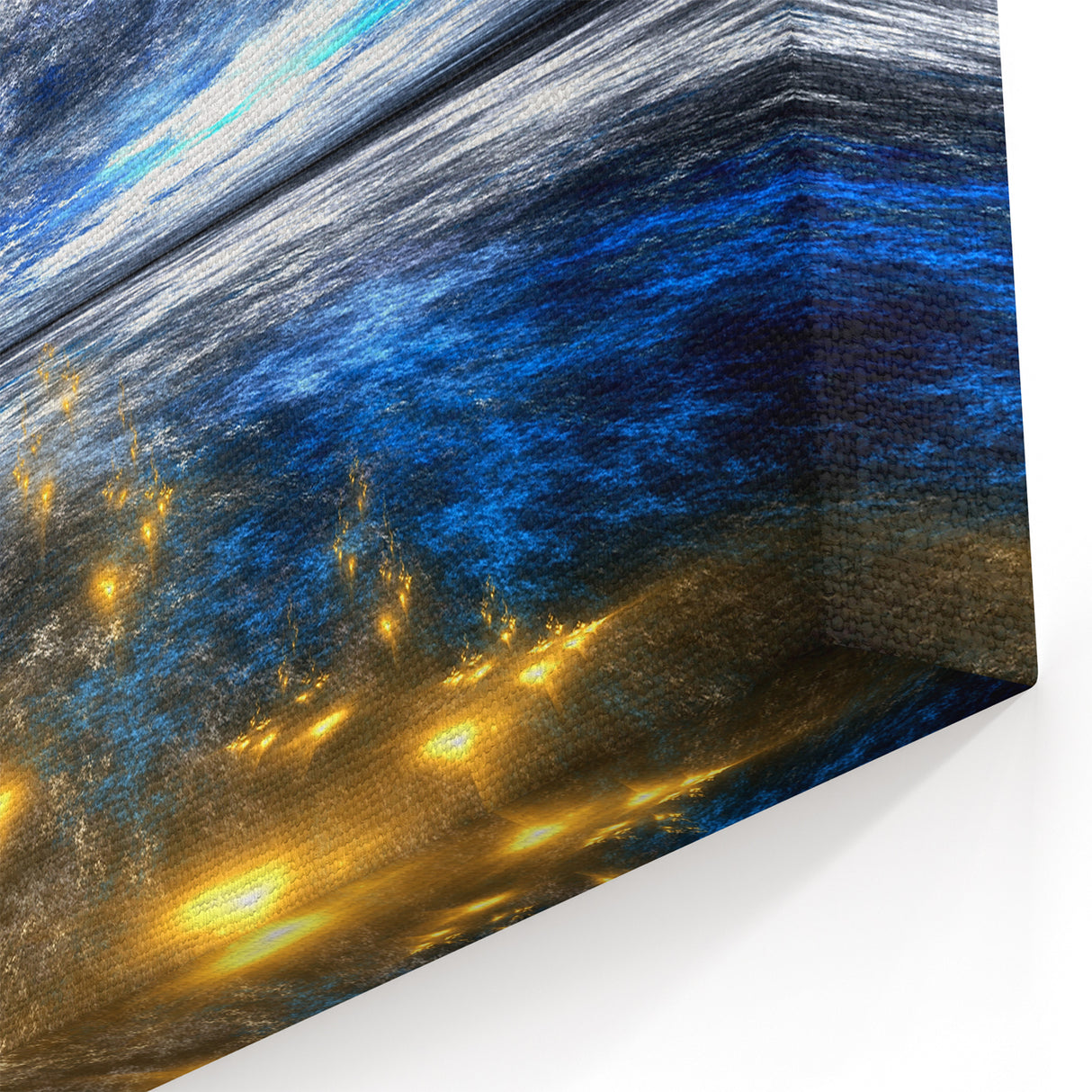 Abstract Landscape Art - Dramatic Sky and Shimmering Reflections Wall Art