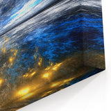 Abstract Landscape Art - Dramatic Sky and Shimmering Reflections Wall Art