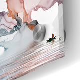 Abstract Landscape Art - Dramatic Sky and Shimmering Reflections Wall Art