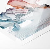 Abstract Landscape Art - Dramatic Sky and Shimmering Reflections Wall Art