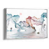 Abstract Landscape Art - Dramatic Sky and Shimmering Reflections Wall Art