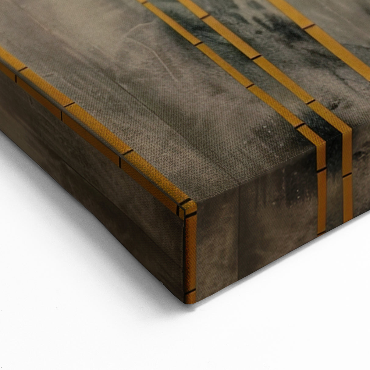 Modern Landscape Abstract Art - Golden Bamboo Forest Wall Decor