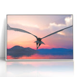 Graceful Birds of Prey Wall Art – Soaring Eagle at Sunset Canvas Print
