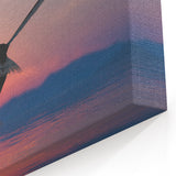 Graceful Birds of Prey Wall Art – Soaring Eagle at Sunset Canvas Print