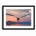 Graceful Birds of Prey Wall Art – Soaring Eagle at Sunset Canvas Print