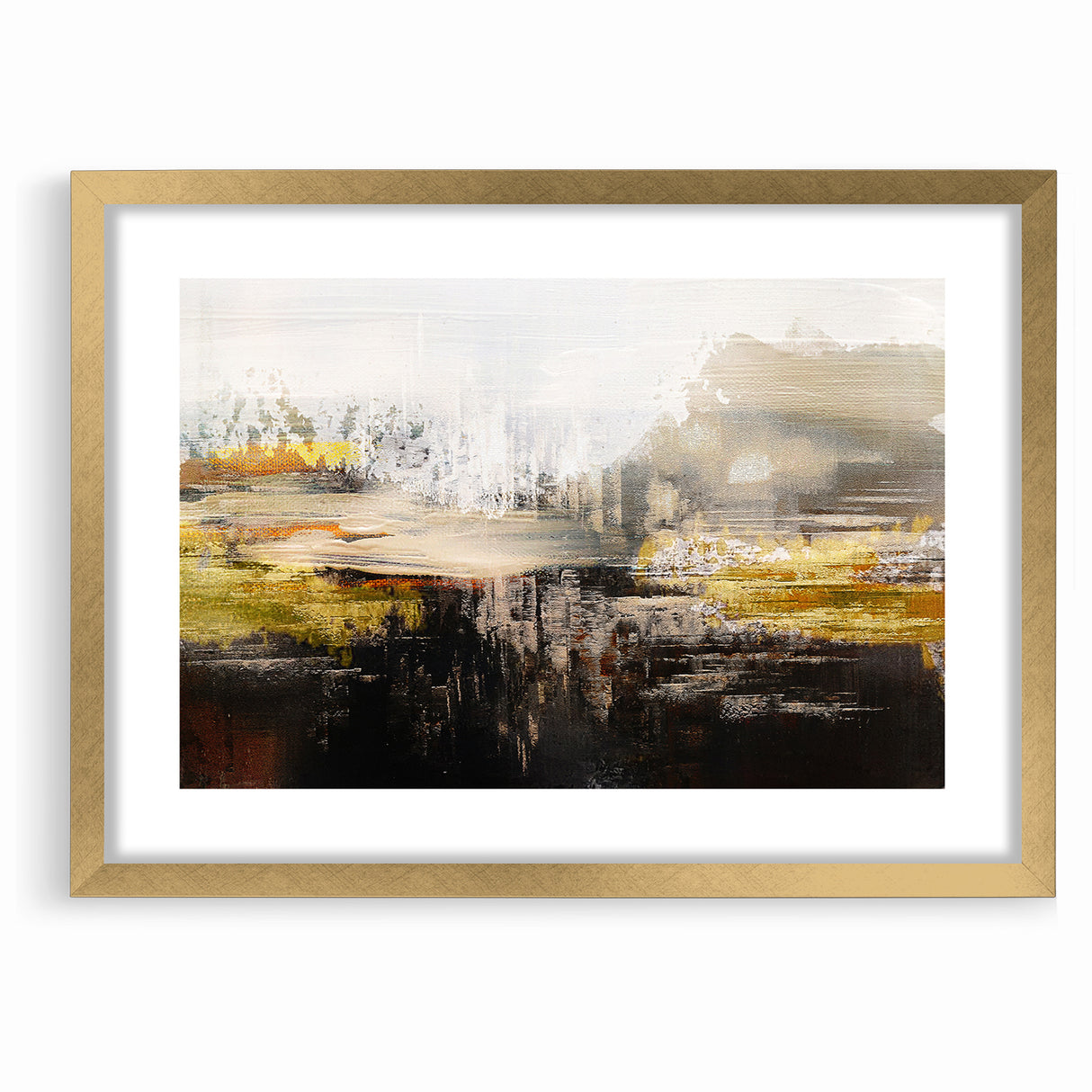 Contemporary Geometric Line and Brush Strokes Art
