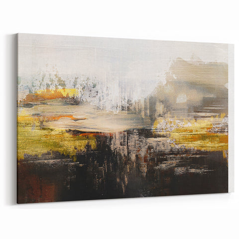 Contemporary Geometric Line and Brush Strokes Art