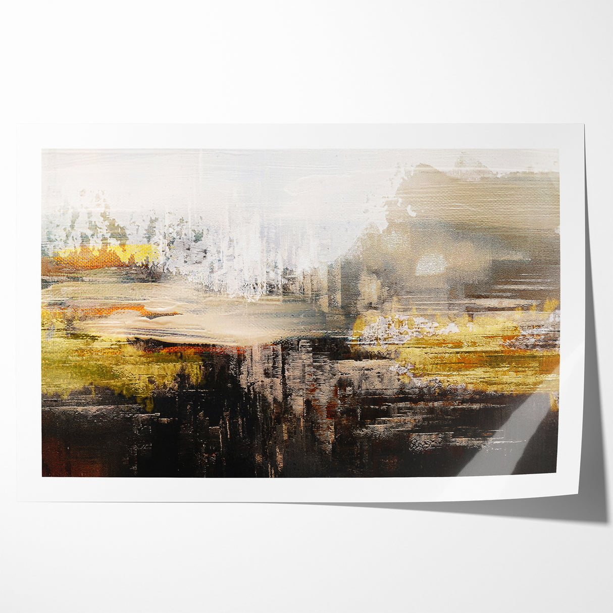 Contemporary Geometric Line and Brush Strokes Art