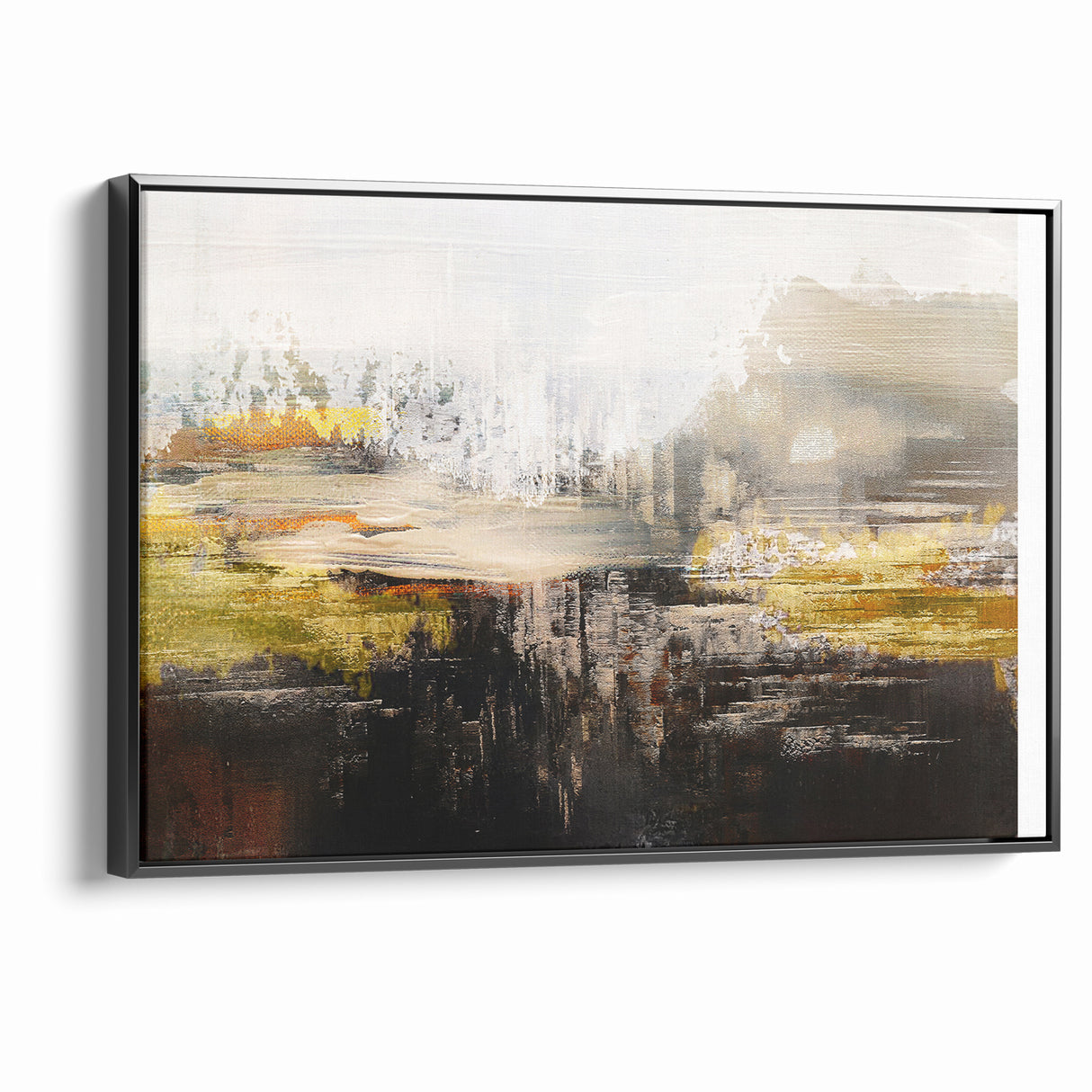 Contemporary Geometric Line and Brush Strokes Art