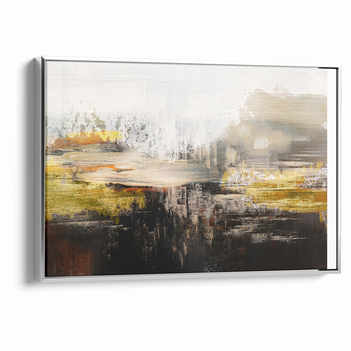 Contemporary Geometric Line and Brush Strokes Art