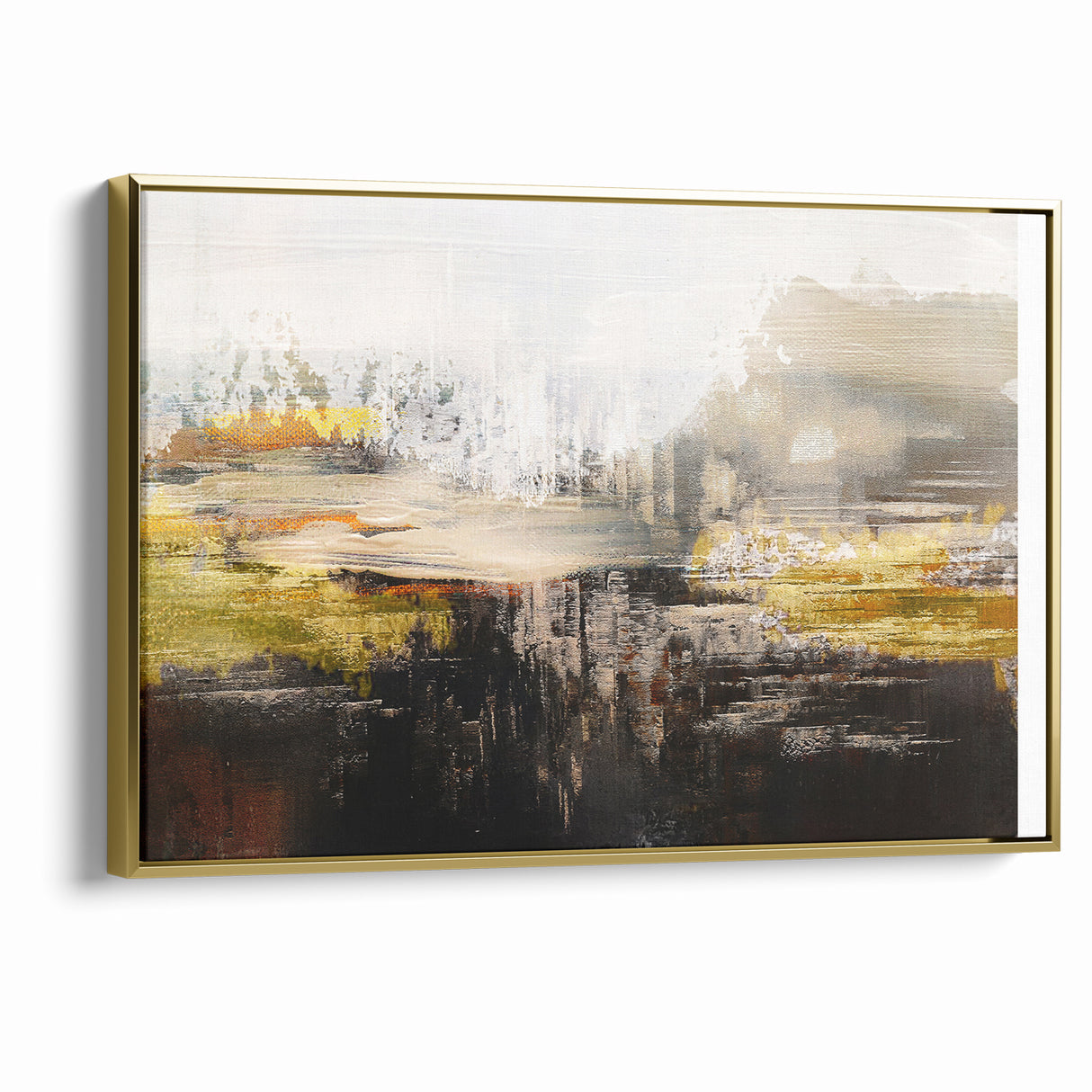 Contemporary Geometric Line and Brush Strokes Art