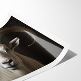Majestic White Antelope with Impressive Horns - Captivating Wall Art