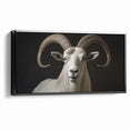 Majestic White Antelope with Impressive Horns - Captivating Wall Art