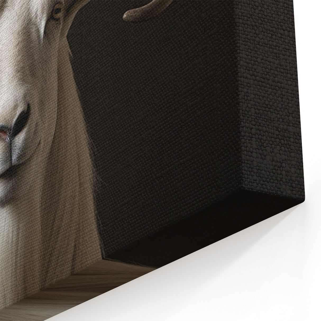 Majestic White Antelope with Impressive Horns - Captivating Wall Art