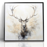 Ethereal Antelope in Mist - Minimalist Wildlife Wall Art Decor