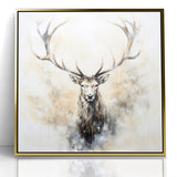 Ethereal Antelope in Mist - Minimalist Wildlife Wall Art Decor