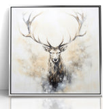 Ethereal Antelope in Mist - Minimalist Wildlife Wall Art Decor
