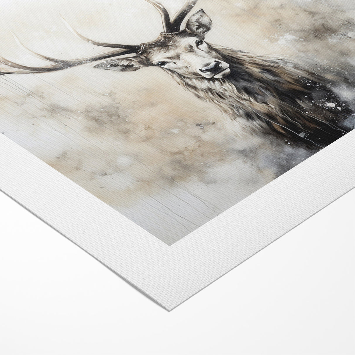 Ethereal Antelope in Mist - Minimalist Wildlife Wall Art Decor