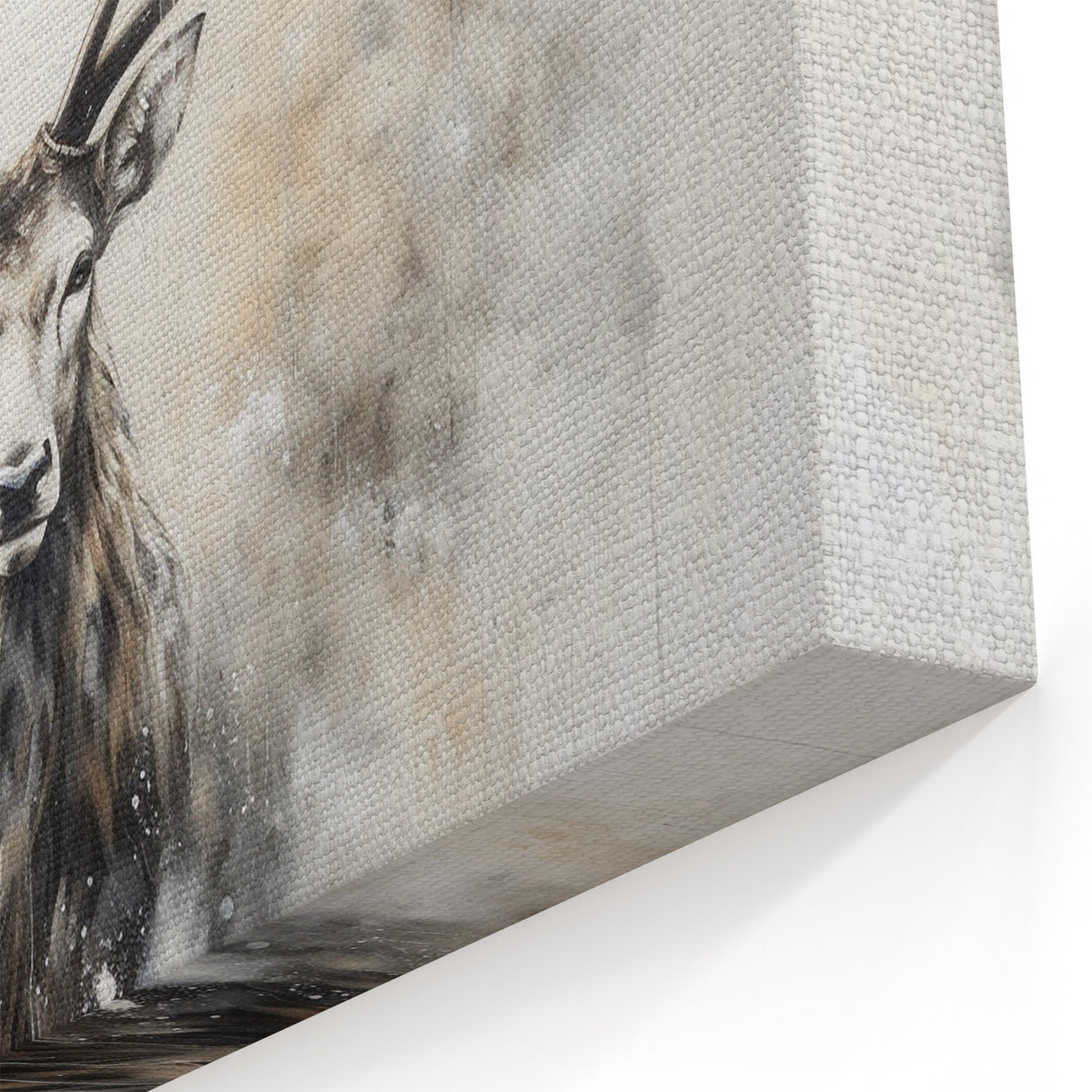 Ethereal Antelope in Mist - Minimalist Wildlife Wall Art Decor