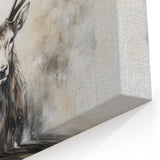 Ethereal Antelope in Mist - Minimalist Wildlife Wall Art Decor