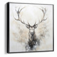Ethereal Antelope in Mist - Minimalist Wildlife Wall Art Decor