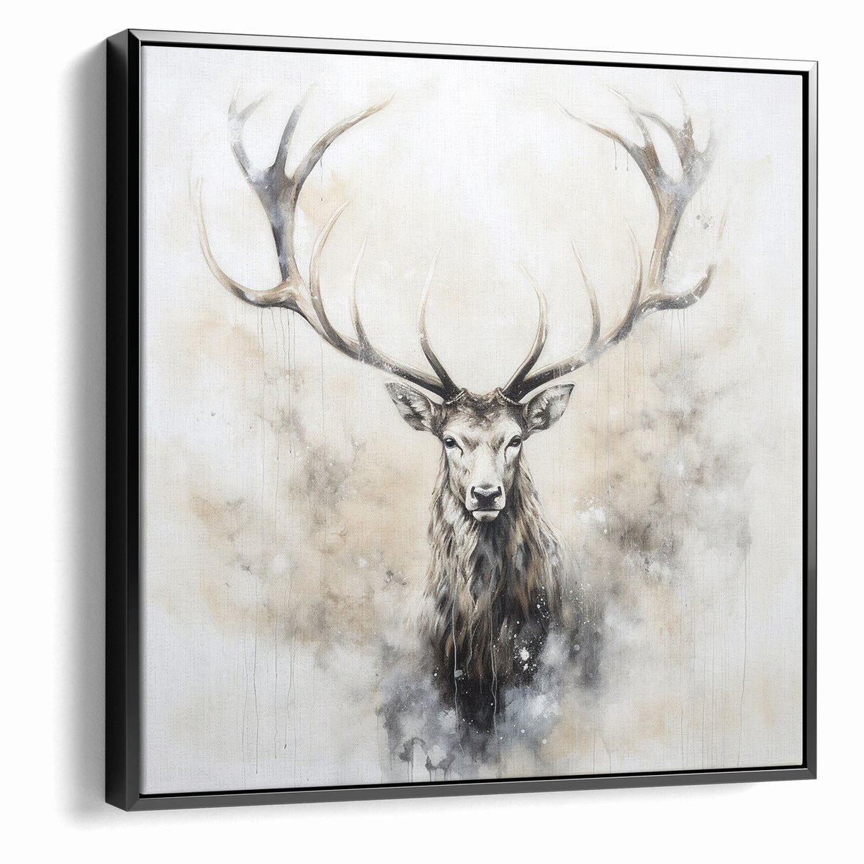 Ethereal Antelope in Mist - Minimalist Wildlife Wall Art Decor
