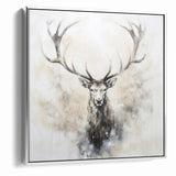 Ethereal Antelope in Mist - Minimalist Wildlife Wall Art Decor