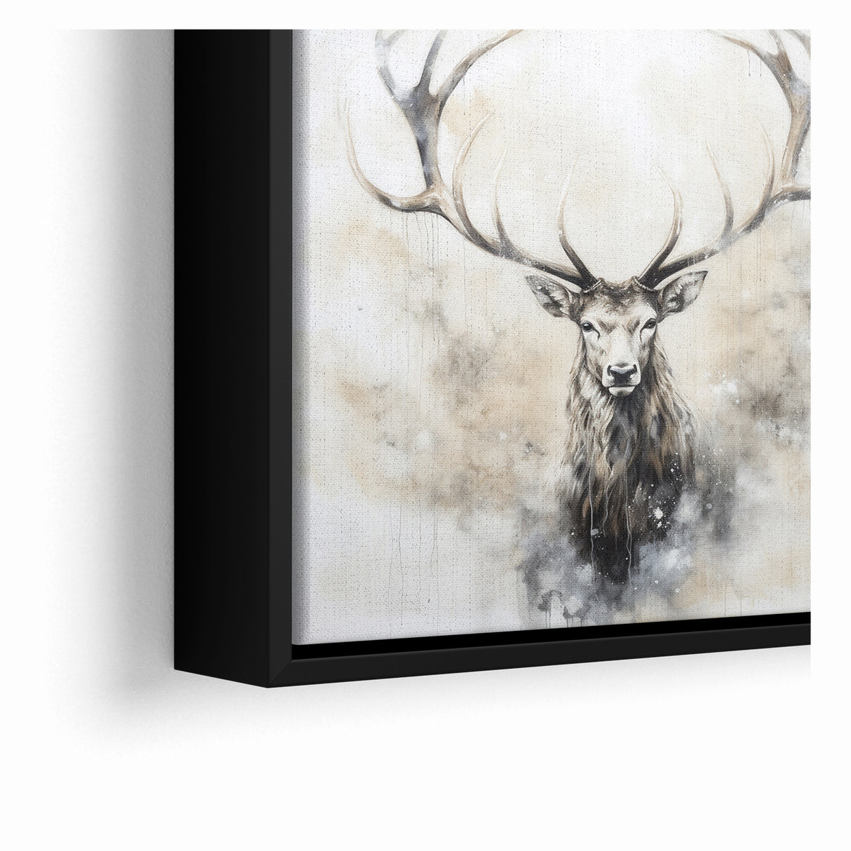 Ethereal Antelope in Mist - Minimalist Wildlife Wall Art Decor