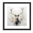 Ethereal Antelope in Mist - Minimalist Wildlife Wall Art Decor