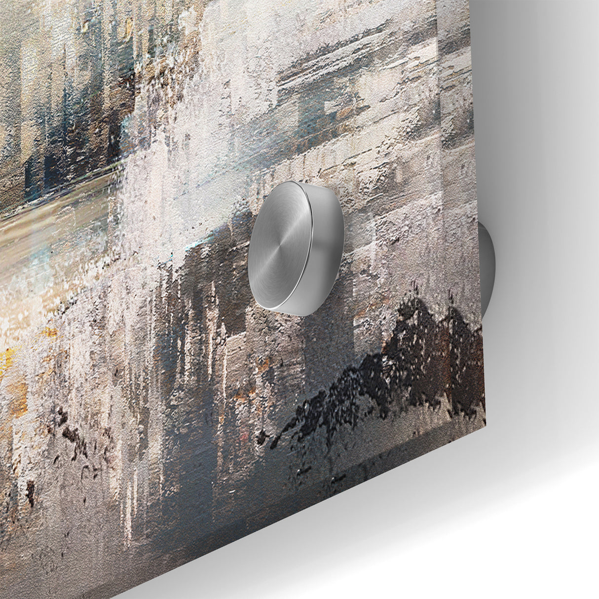 Geometric Strokes and Lines Abstract Art on Canvas