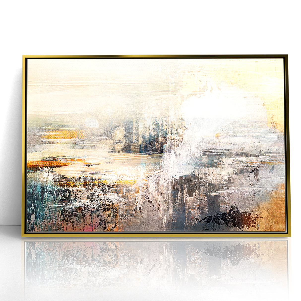 Geometric Strokes and Lines Abstract Art on Canvas