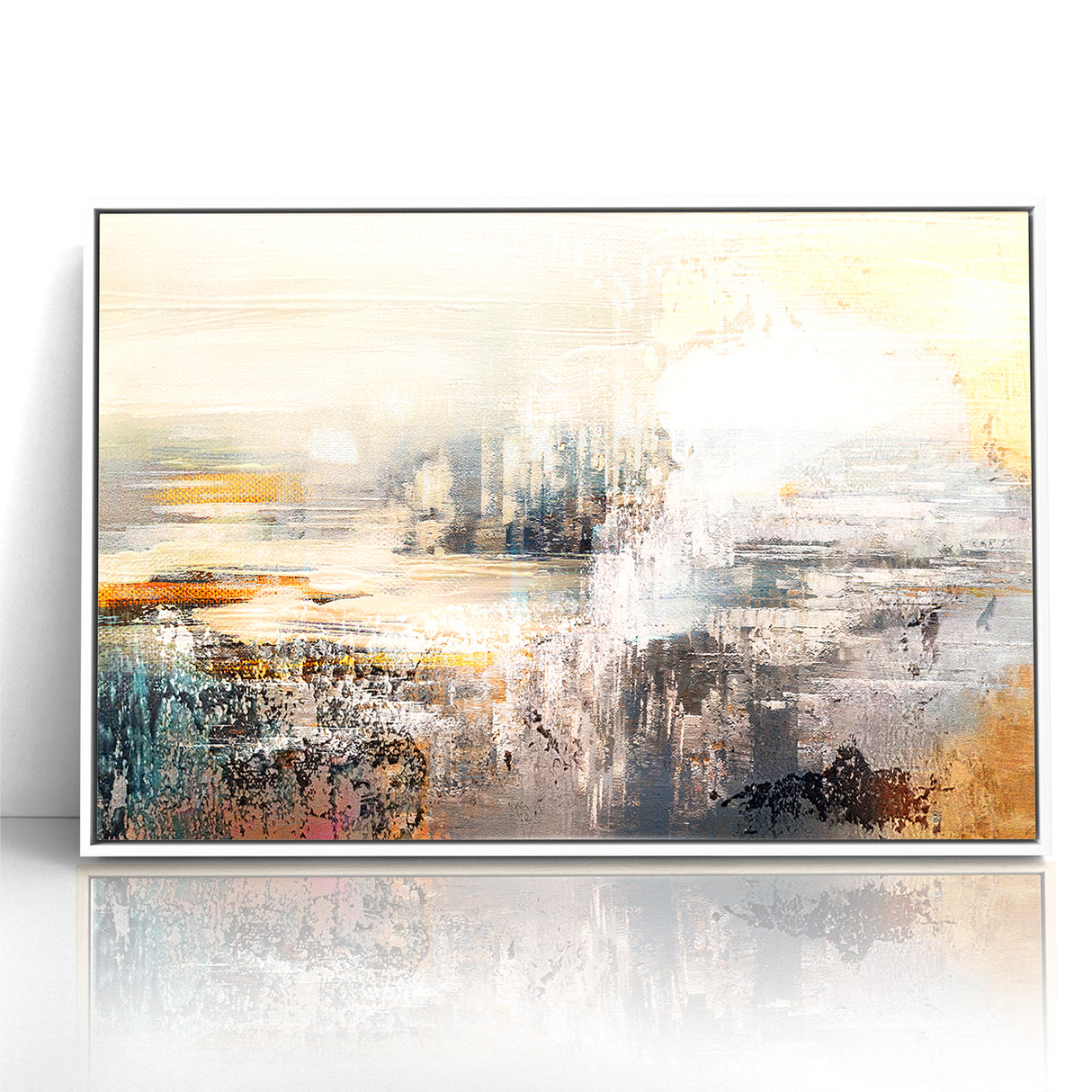 Geometric Strokes and Lines Abstract Art on Canvas