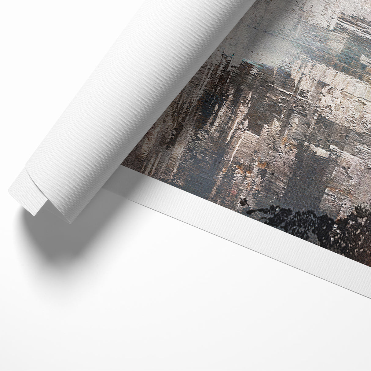 Geometric Strokes and Lines Abstract Art on Canvas