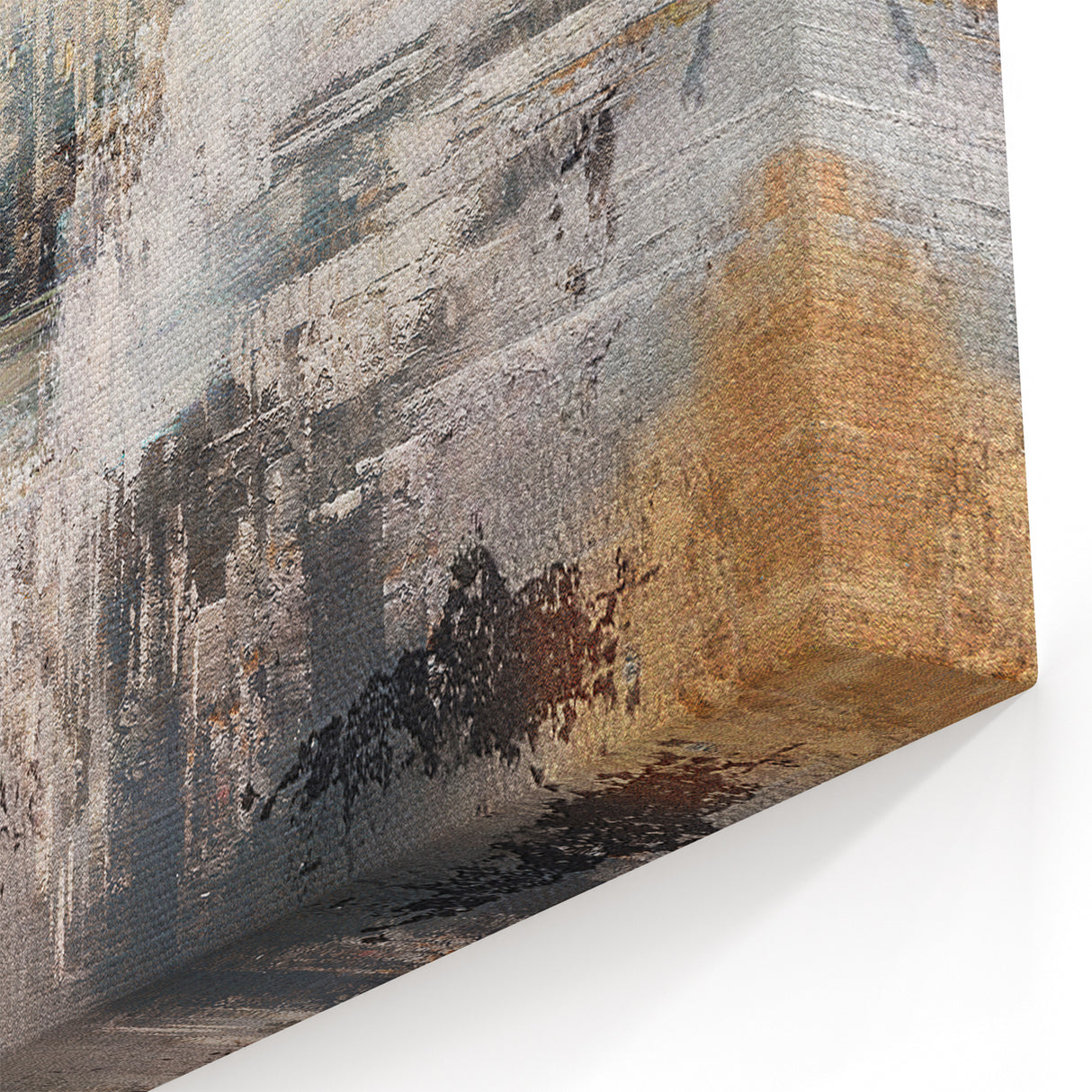 Geometric Strokes and Lines Abstract Art on Canvas