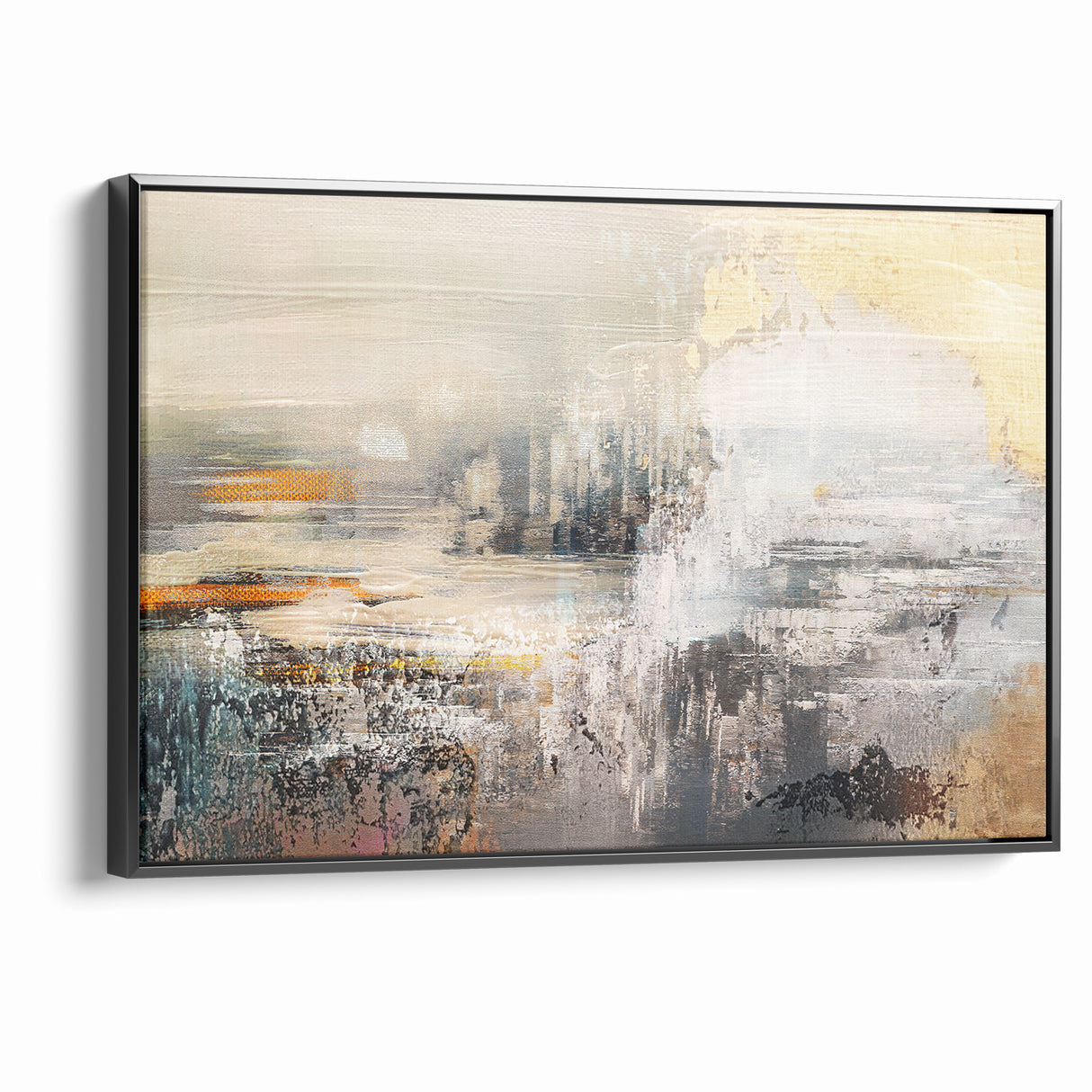 Geometric Strokes and Lines Abstract Art on Canvas