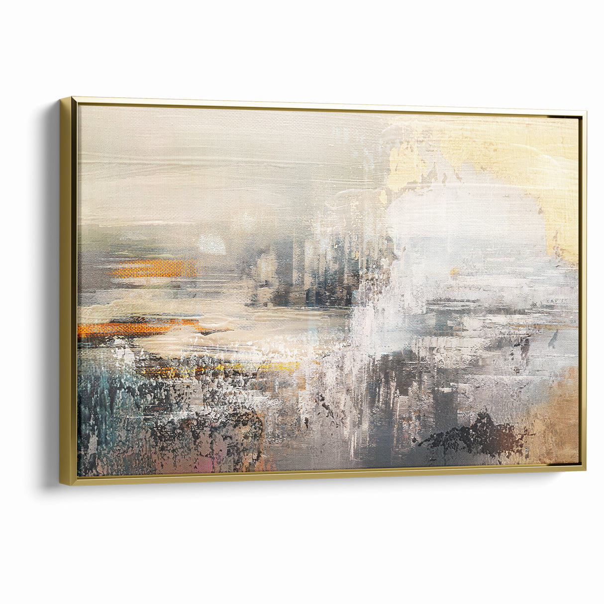 Geometric Strokes and Lines Abstract Art on Canvas