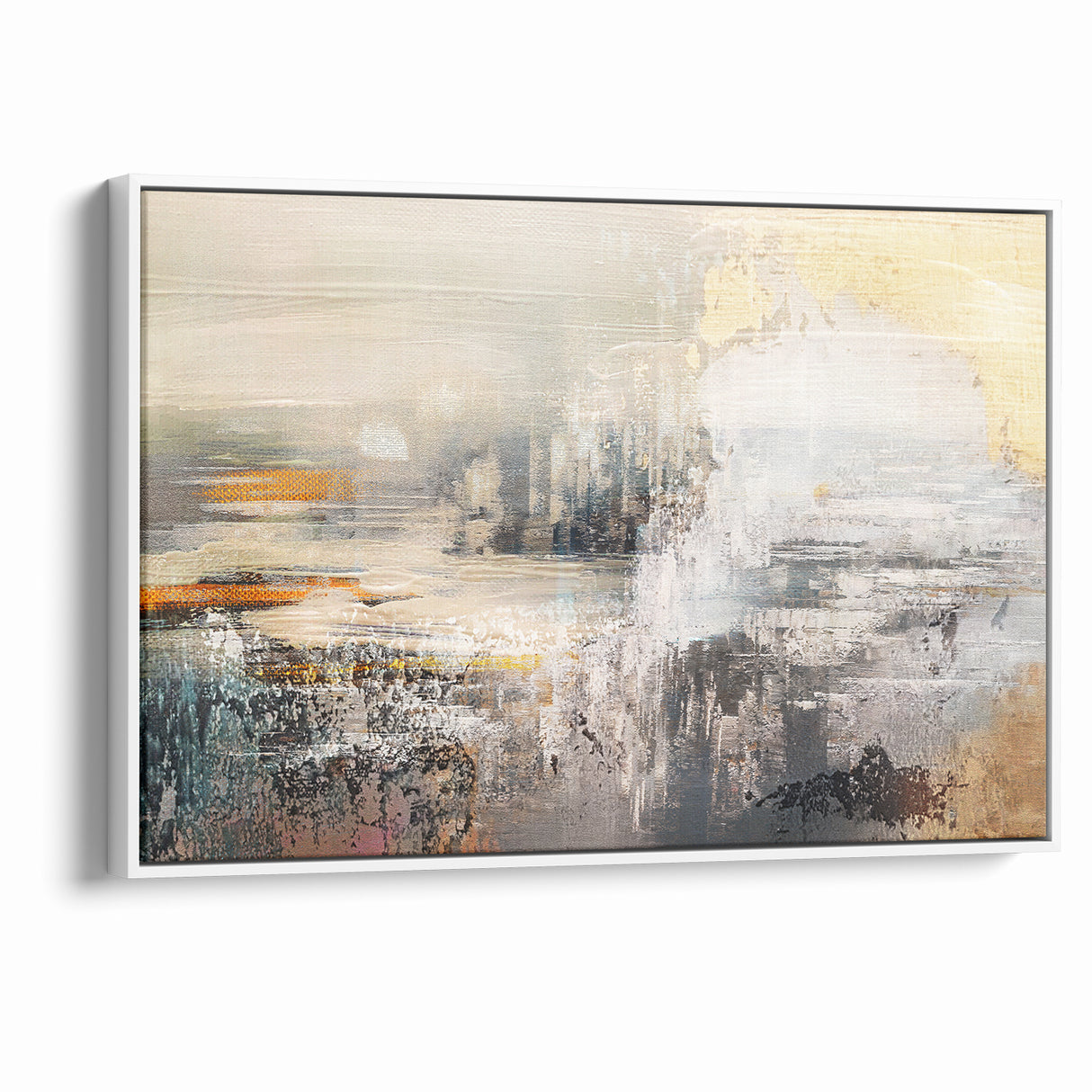 Geometric Strokes and Lines Abstract Art on Canvas