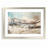 Modern Feather Abstract Art on Canvas