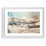 Modern Feather Abstract Art on Canvas