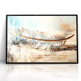 Modern Feather Abstract Art on Canvas