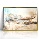 Modern Feather Abstract Art on Canvas