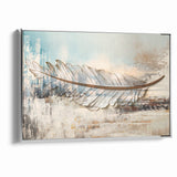 Modern Feather Abstract Art on Canvas