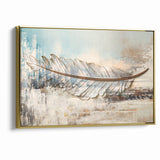 Modern Feather Abstract Art on Canvas