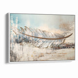 Modern Feather Abstract Art on Canvas