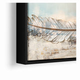 Modern Feather Abstract Art on Canvas
