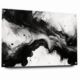 Flowing Black and White Abstract Art | Monochrome Canvas Design