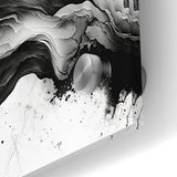 Flowing Black and White Abstract Art | Monochrome Canvas Design