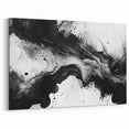 Flowing Black and White Abstract Art | Monochrome Canvas Design